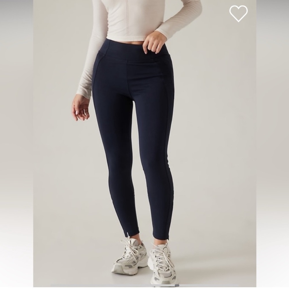 Athleta Blue High-Waisted Leggings for Versatile Style